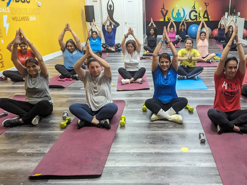 Dance fitness class in action